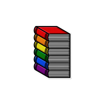 Queer Pile of Books Waterproof LGBTQ+ Sticker