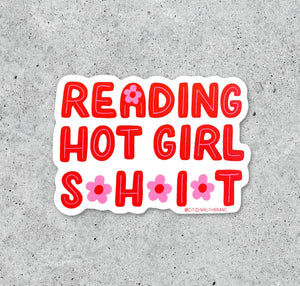 Reading Hot Girl Shit Sticker