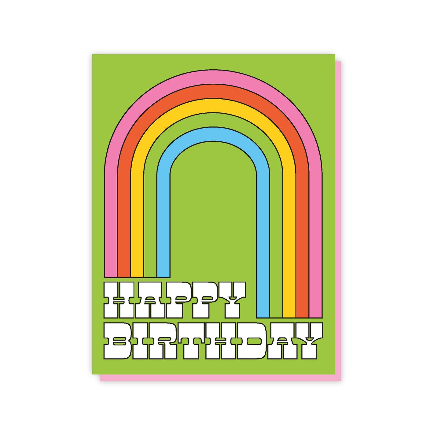 Happy Birthday Rainbow - A2 Card