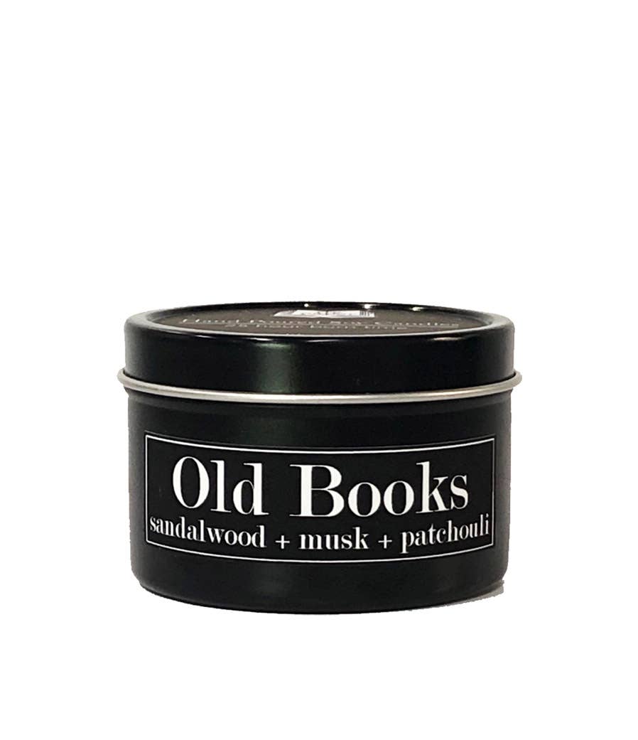 Old Books Sandalwood + Musk + Patchouli 4oz Soy Candle