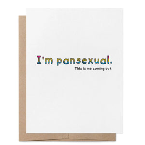 Pansexual Coming Out LGBTQ+ Greeting Card