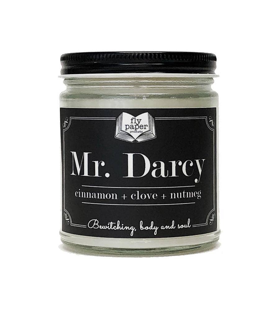 Mr Darcy Literary 9oz Glass Soy Valentine's Day Candle