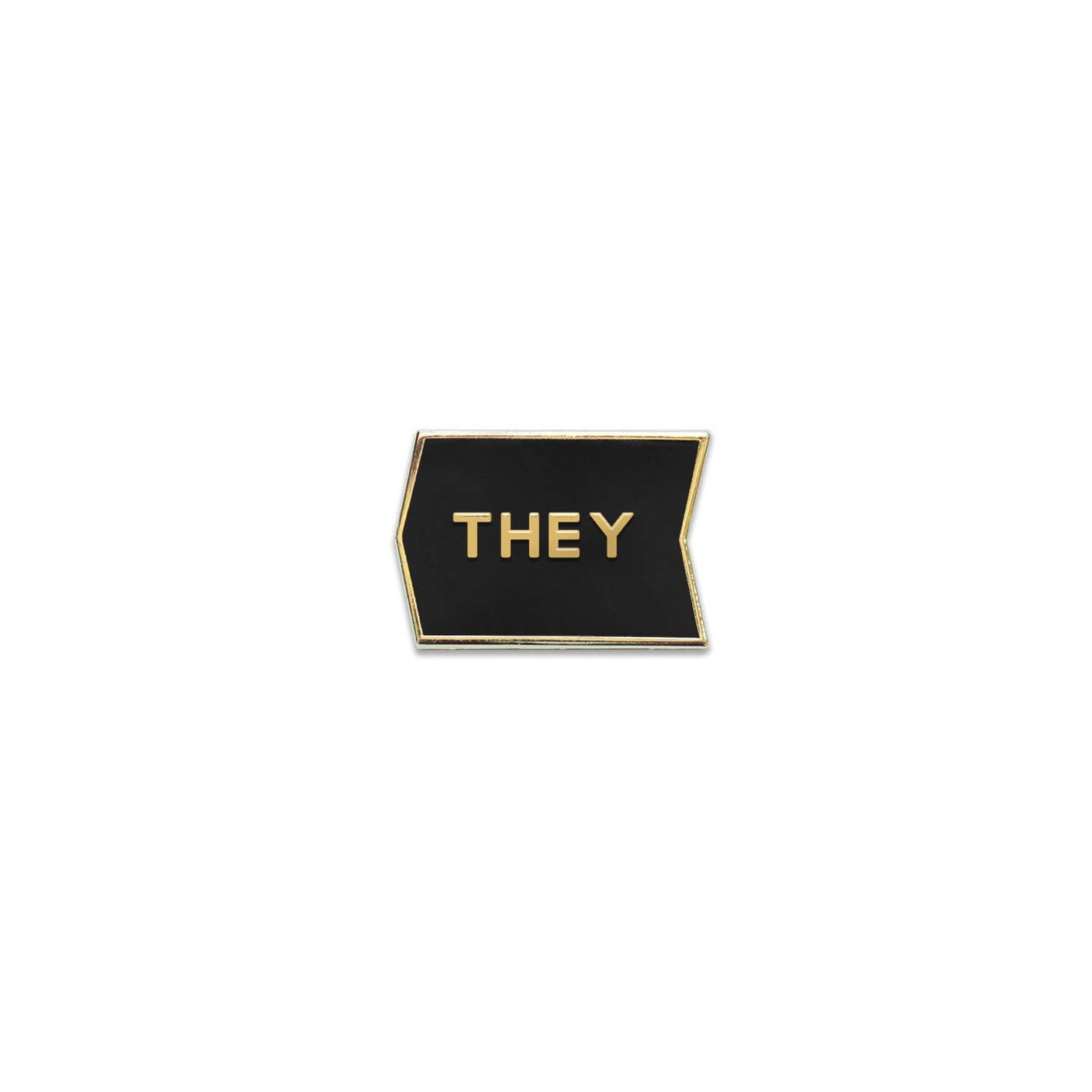 Mix + Match Magnetic Enamel Pronoun Badge Tiles Only: They / Black & Gold Tiles