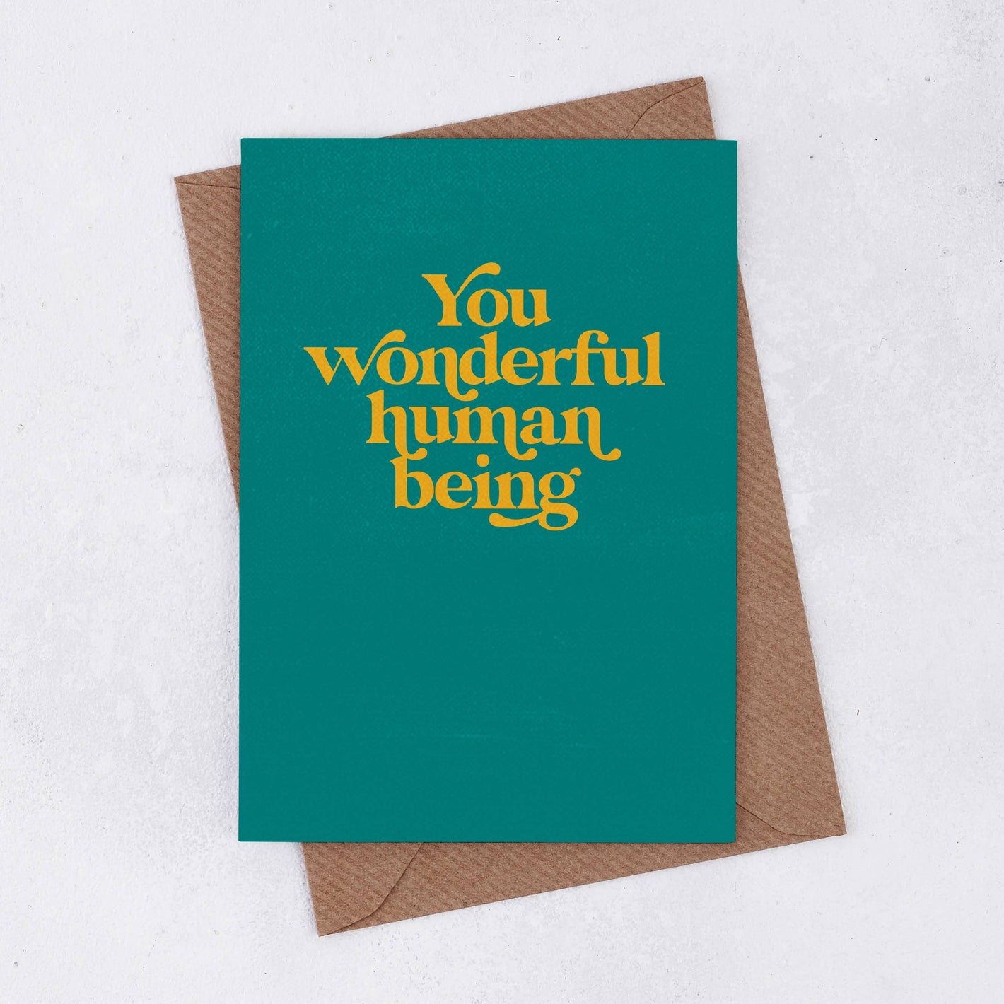 'You Wonderful Human Being' Retro Greetings Card