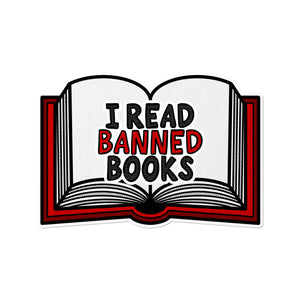 I Read Banned Books Waterproof LGBTQ+ Sticker