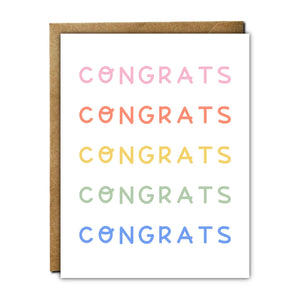 Rainbow Congrats x5 Card