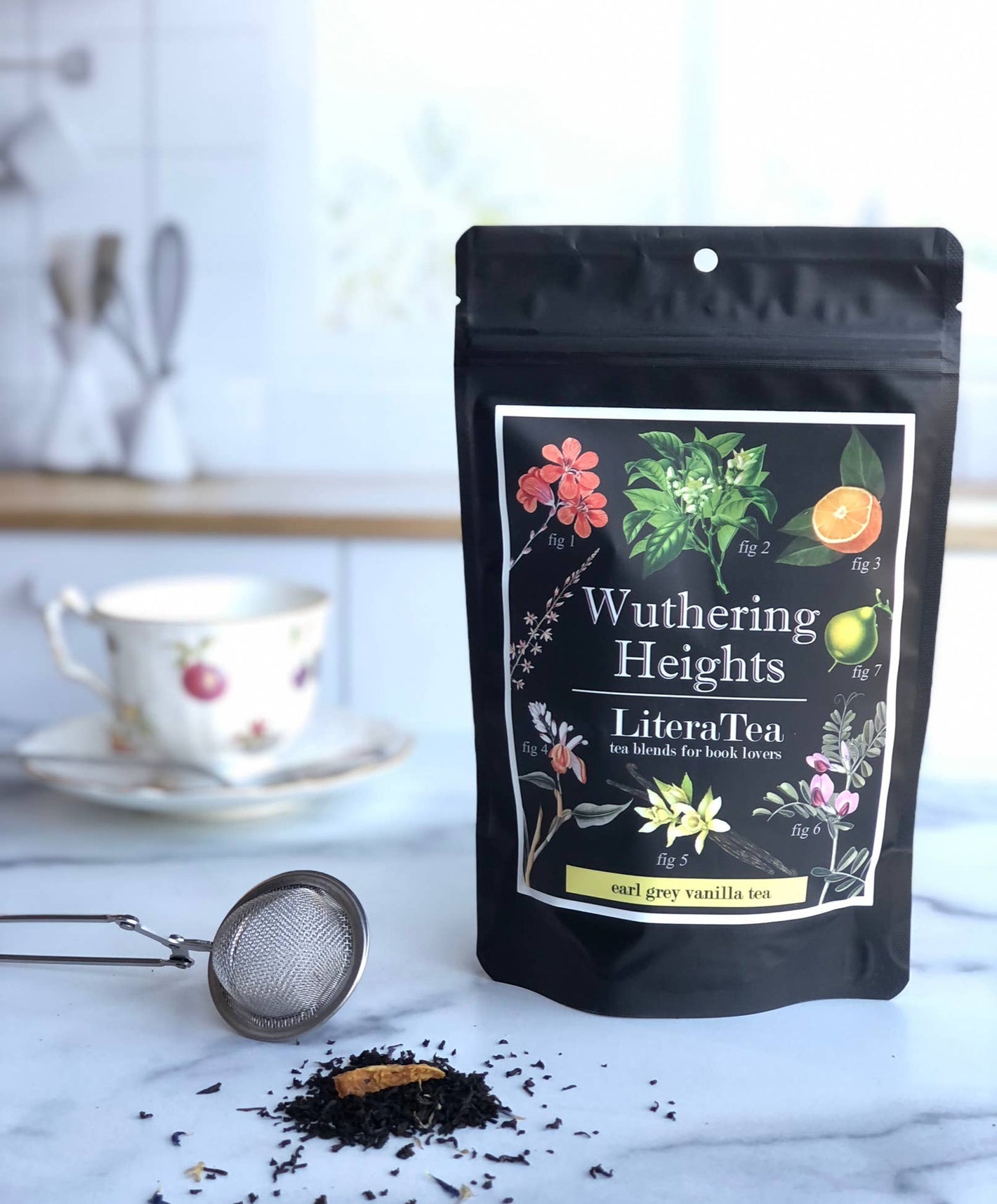 Wuthering Heights Earl Grey Bookish Tea Blend: 2oz Loose Leaf Pouch