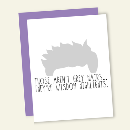 Those Aren't Grey Hairs.. Birthday Greeting Card