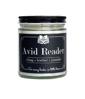 Avid Reader 9oz Literary Glass Soy Candle