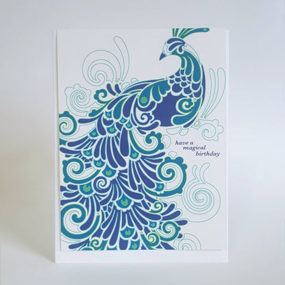Have a Magical Birthday Peacock Greeting Card