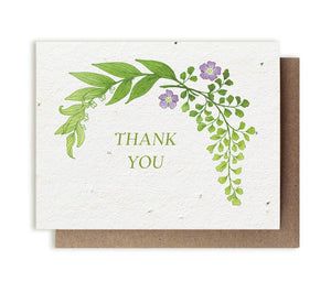 Botanical Thank You Plantable Herb  Seed Card