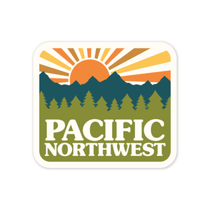 Retro Pacific Northwest Sunshine Sticker