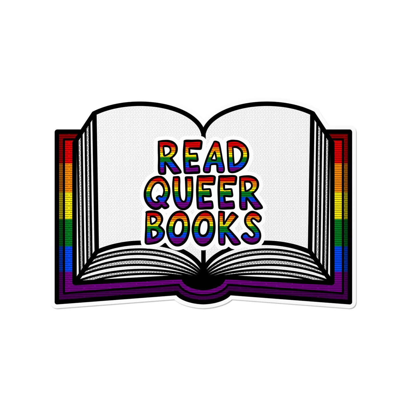 Read Queer Books Waterproof LGBTQ+ Sticker