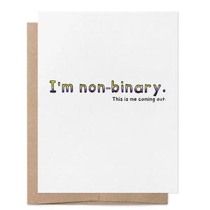 Nonbinary Coming Out LGBTQ+ Greeting Card