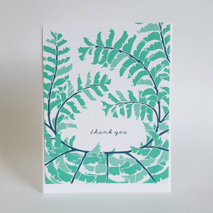 Thank You Fern Botanical Greeting Card