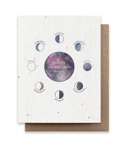 Moon Phase Birthday Plantable Herb Seed Card