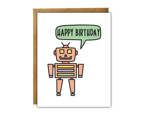 Kid's Birthday Card - Robot