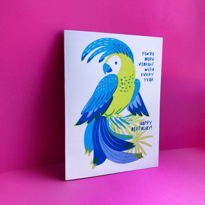 More Vibrant Every Year Risograph Birthday Card