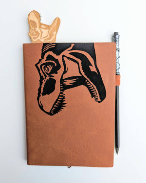 T-Rex Roar - Vegan Leather Mini Dot Journal