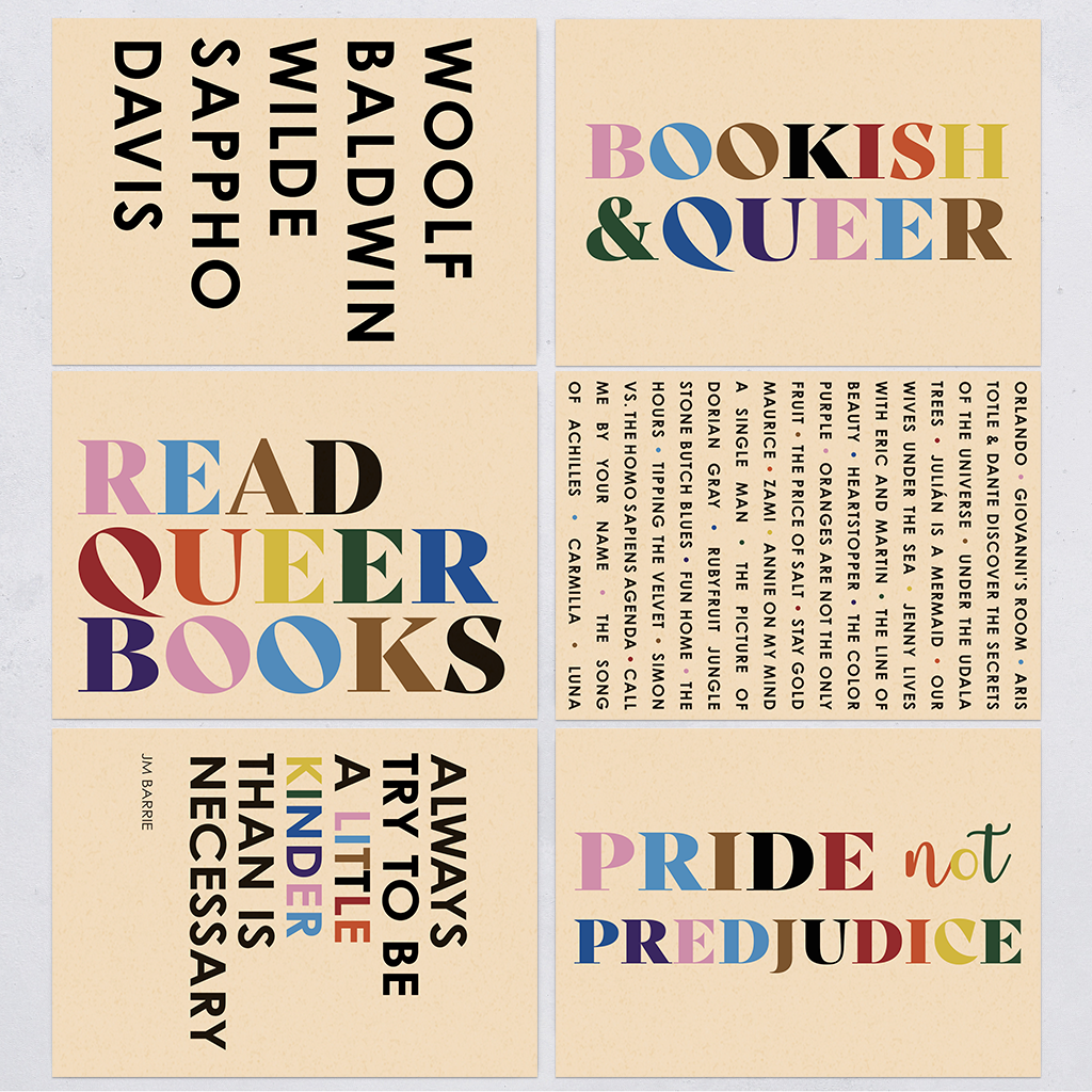 Pride Postcards - Set of 12: Just a paper bellyband